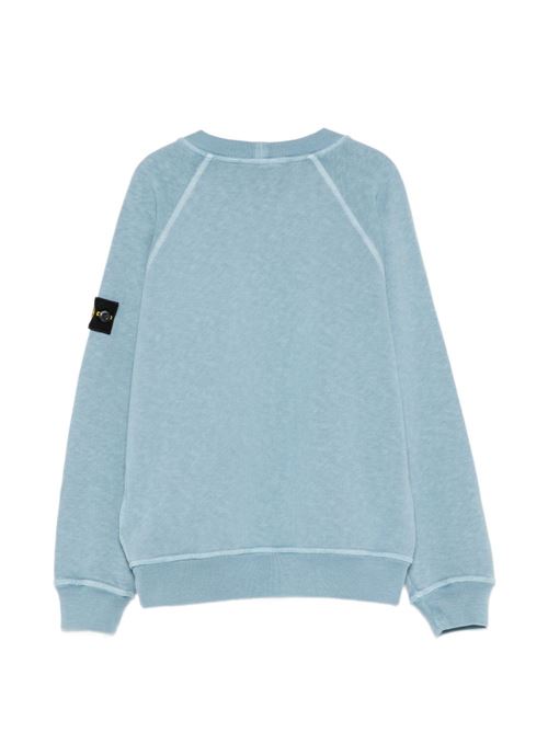 Felpa bambino Stone Island azzurra con cappuccio STONE ISLAND KIDS | 6100012S0060V014A